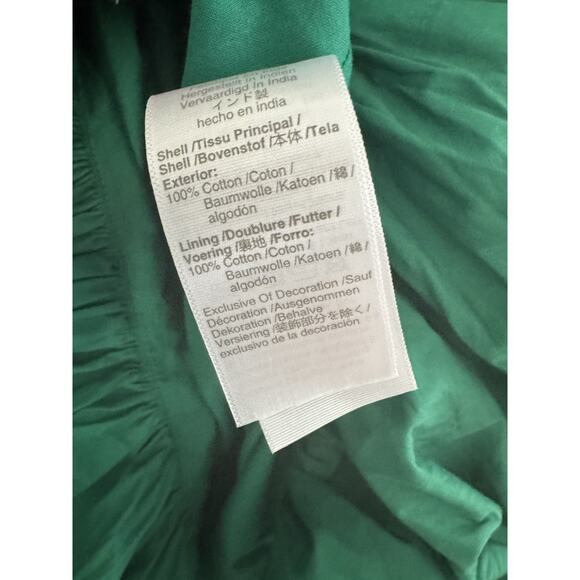 NWt Madewell Melody Bubble Hem Smocked Midi Dress Verdant Green Size Small - Picture 12 of 12